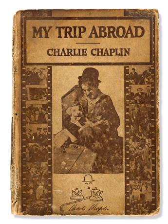 CHAPLIN, CHARLIE. My Trip Abroad. Signed and Inscribed, with a small ink drawing, to cartoonist Milt Gross, on front free endpaper: